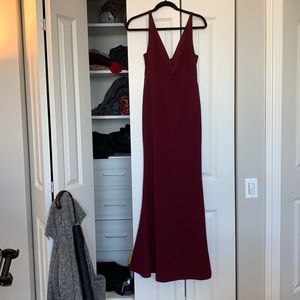 Lulu’s long Dress Maroon Burgundy Dress Small